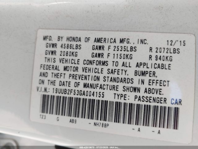 2016 ACURA TLX 19UUB2F53GA004155 Photo 8