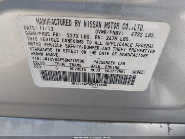 2013 INFINITI G37 JN1CV6AP5DM716598 Photo 8