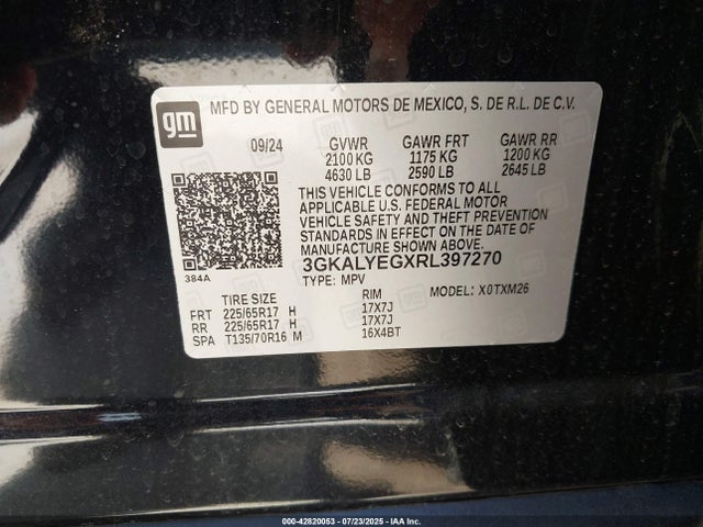 3GKALYEGXRL397270 GMC lsd