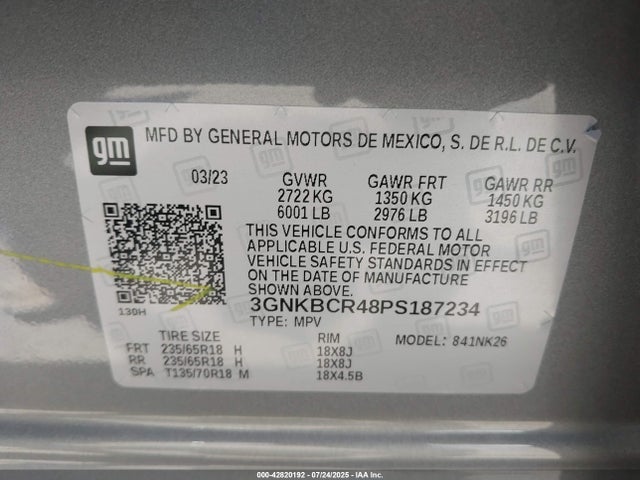 Chevrolet lsy 2023 3GNKBCR48PS187234 Image 9