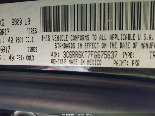 3C6RR6KT7FG675637 RAM 1500