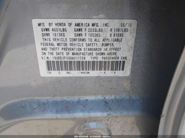 2016 ACURA ILX 19UDE2F35GA011758 Photo 8