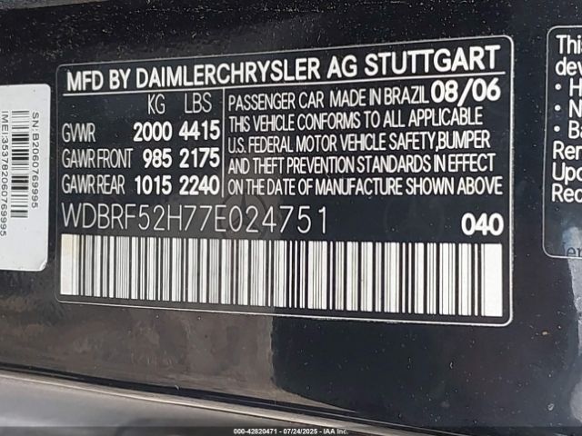2007 MERCEDES-BENZ C 230 WDBRF52H77E024751 Photo 8