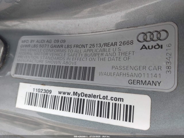 2010 AUDI A5 WAULFAFH5AN011141 Photo 8