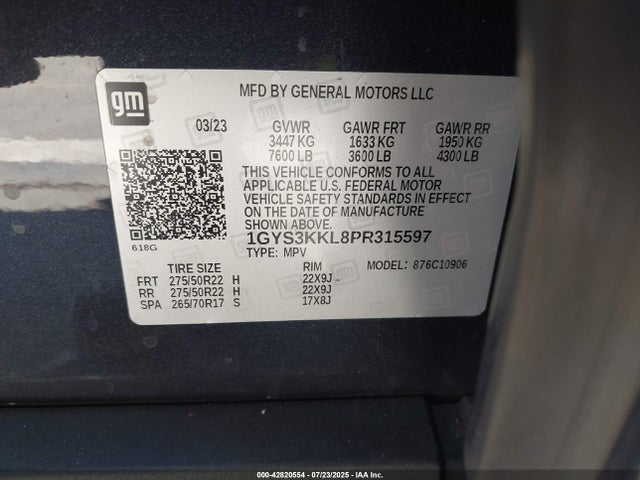 2023 CADILLAC ESCALADE ESV 1GYS3KKL8PR315597 Photo 8
