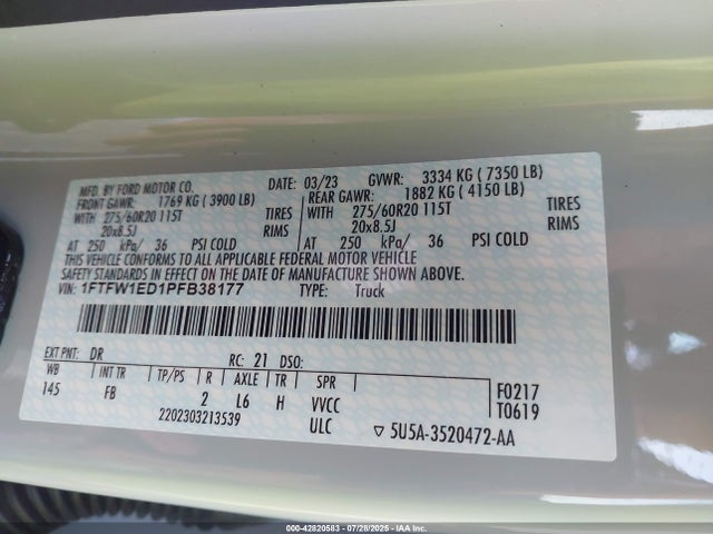 Ford F-150 2023 1FTFW1ED1PFB38177 Image 9