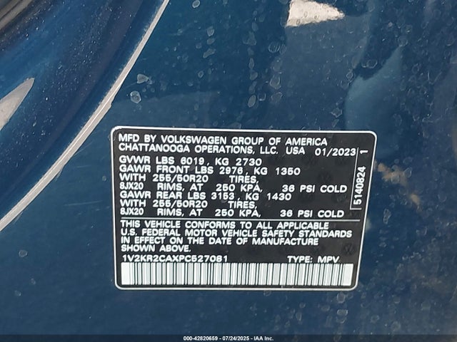 Volkswagen 3.6 fsi 2023 1V2KR2CAXPC527081 Image 9