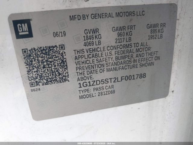 2020 CHEVROLET MALIBU 1G1ZD5ST2LF001788 Photo 8