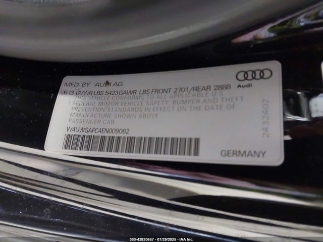 2014 AUDI A7 WAUWGAFC4EN009062 Photo 8