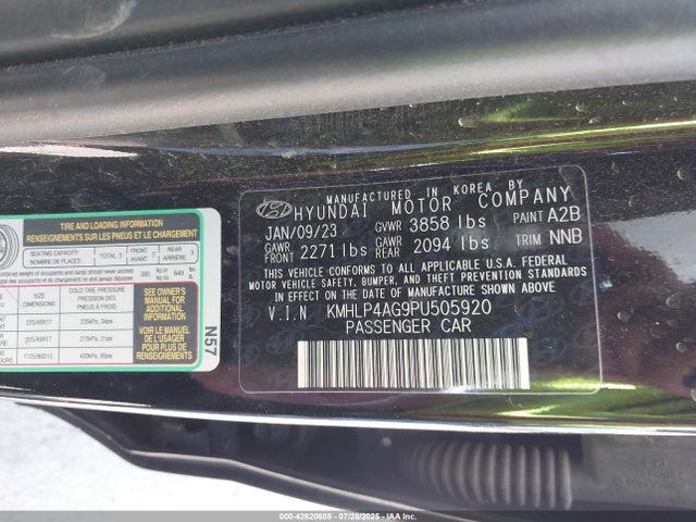 KMHLP4AG9PU505920 Hyundai mpi nu pe