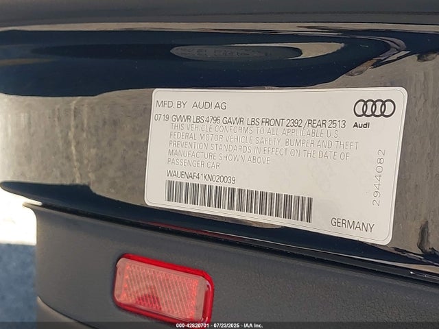 Audi 2019 2019 WAUENAF41KN020039 Image 9