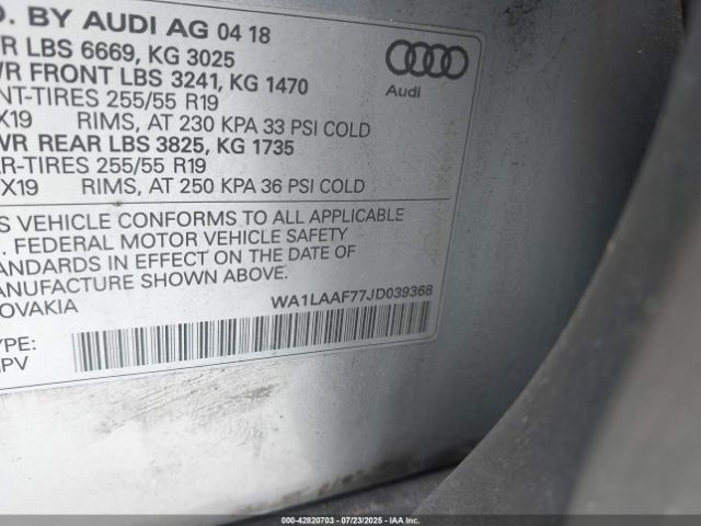 2018 AUDI Q7 WA1LAAF77JD039368 Photo 8