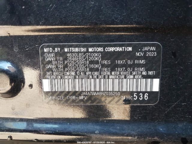 2024 MITSUBISHI ECLIPSE CROSS JA4ATWAA8RZ035250 Photo 8