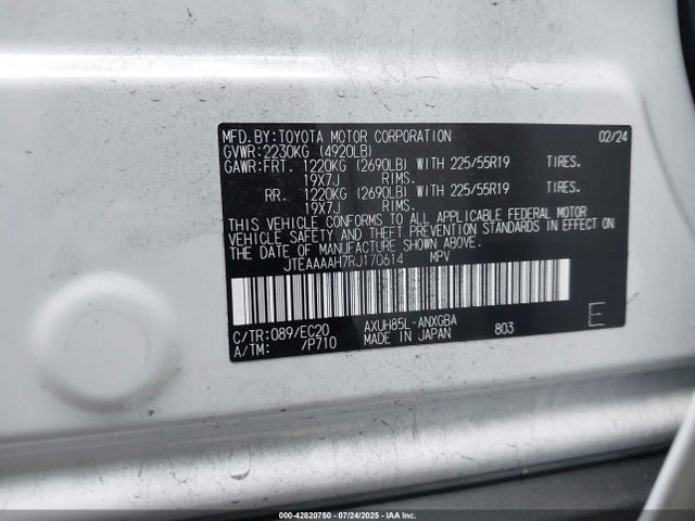 Toyota a25a-fxs 2024 JTEAAAAH7RJ170614 Image 9