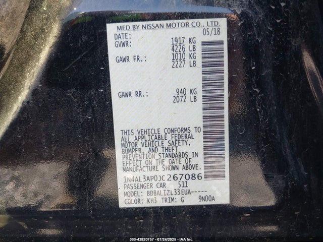 1N4AL3AP0JC267086 Nissan 2018