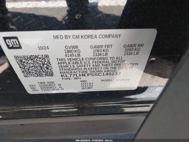 Chevrolet lbp 2025 KL77LHEP5SC149237 Image 9