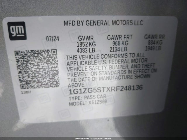 1G1ZG5STXRF248136 Chevrolet lfv