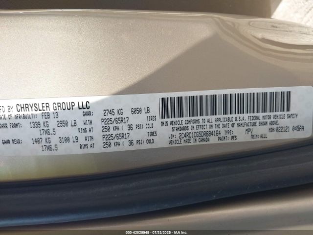 2013 CHRYSLER TOWN & COUNTRY 2C4RC1CG5DR684164 Photo 8