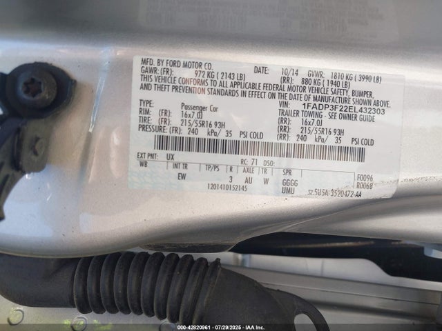 1FADP3F22EL432303 Ford 2014