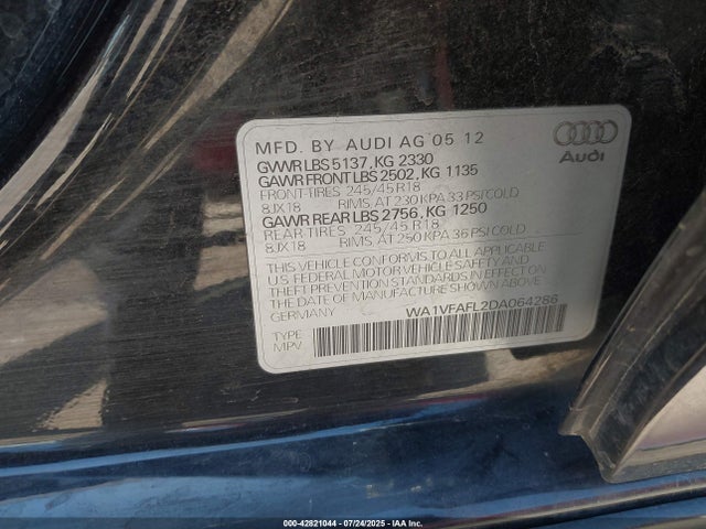 2013 AUDI ALLROAD WA1VFAFL2DA064286 Photo 8