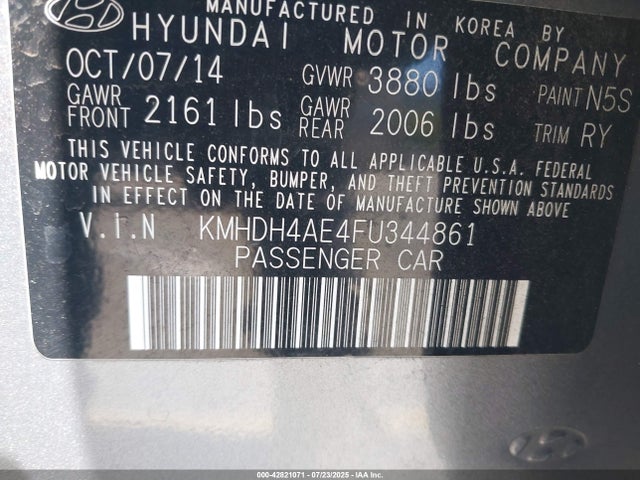 Hyundai dohc mpi nu 2015 KMHDH4AE4FU344861 Image 9