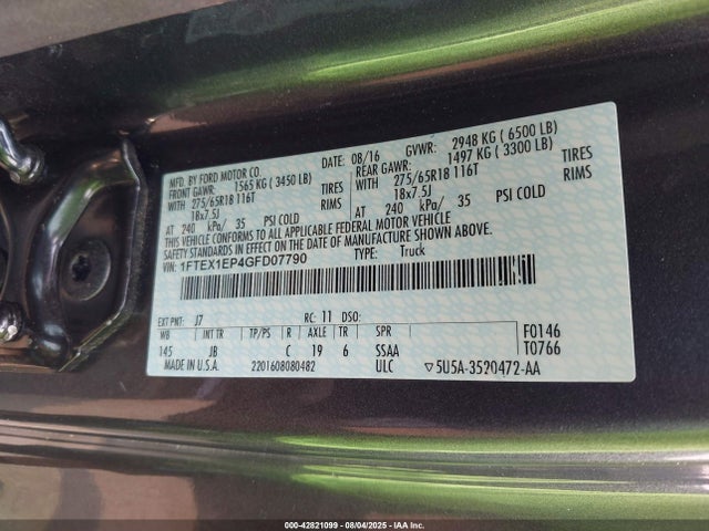 Ford F-150 2016 1FTEX1EP4GFD07790 Image 9