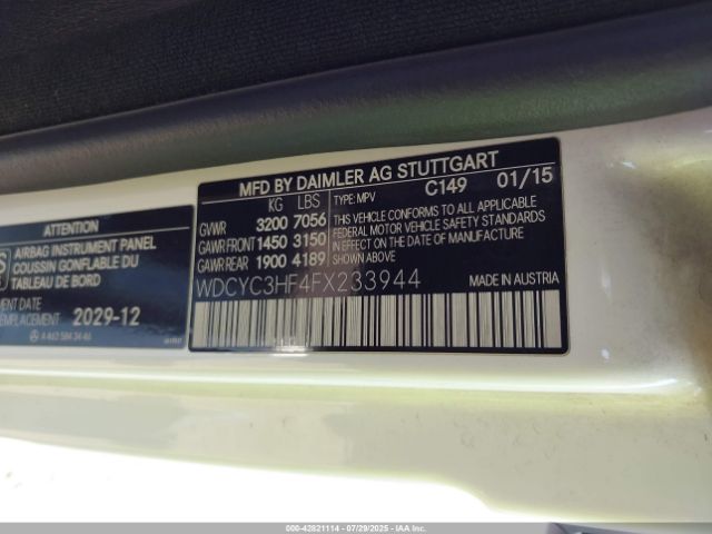 2015 MERCEDES-BENZ G 550 WDCYC3HF4FX233944 Photo 8