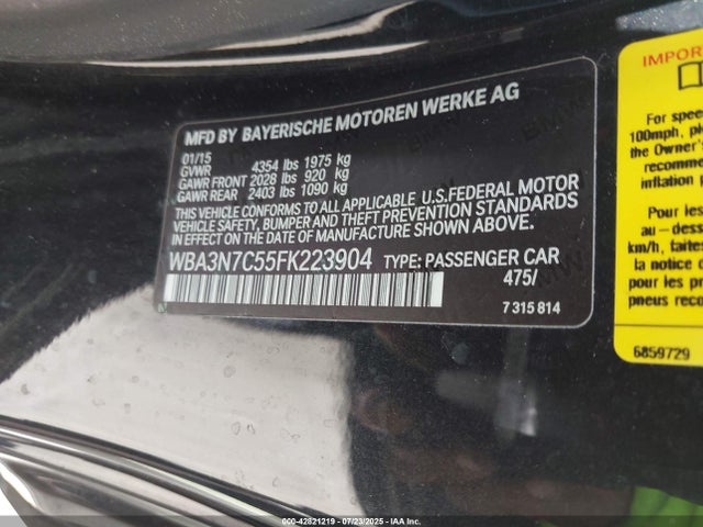 BMW 428i 2015 WBA3N7C55FK223904 Image 9