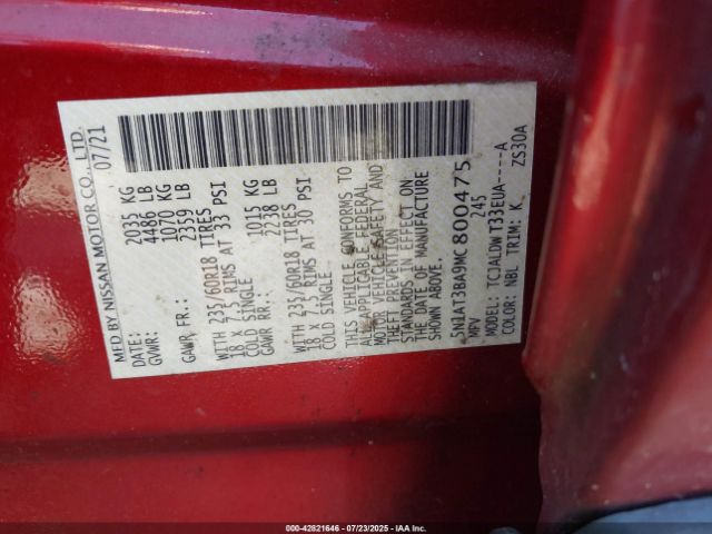 2021 NISSAN ROGUE 5N1AT3BA9MC800475 Photo 8