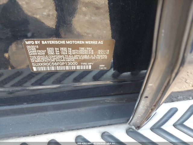 2015 Bmw X5 Xdrive35i მანქანა იყიდება აუქციონზე, vin: 5UXKR0C56F0P13000, აუქციონის ნომერი: 42821691