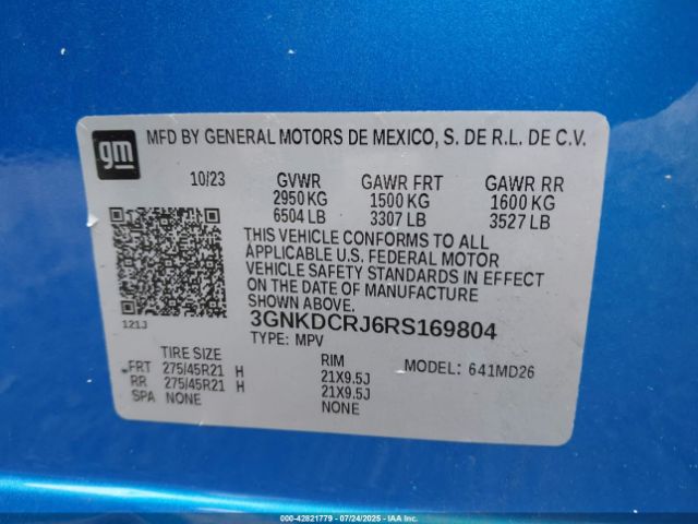 2024 CHEVROLET BLAZER EV 3GNKDCRJ6RS169804 Photo 8