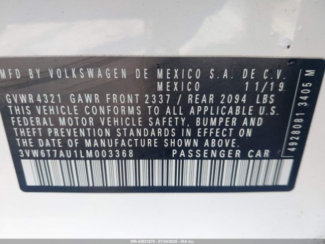 2020 VOLKSWAGEN GOLF GTI 3VW6T7AU1LM003368 Photo 8
