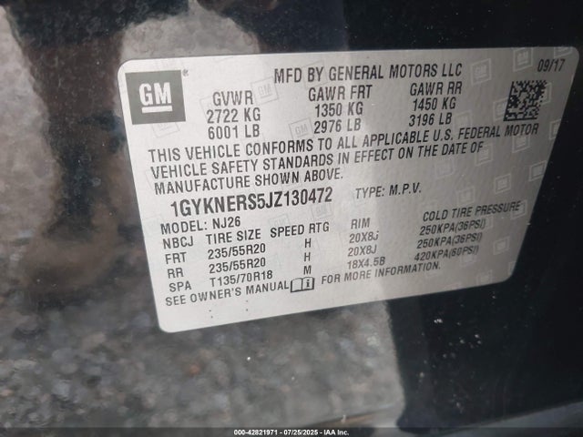 2018 CADILLAC XT5 1GYKNERS5JZ130472 Photo 8