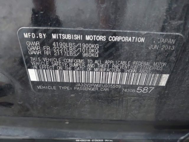 2014 MITSUBISHI LANCER JA32V2FW6EU005509 Photo 8