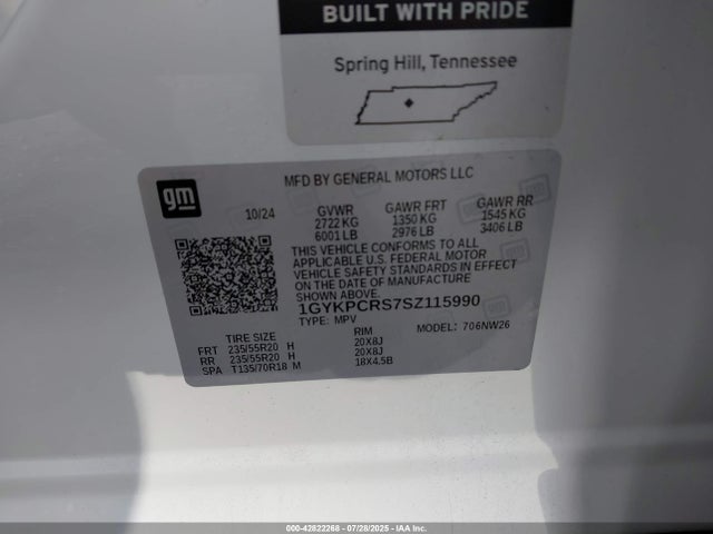 2025 CADILLAC XT6 1GYKPCRS7SZ115990 Photo 8