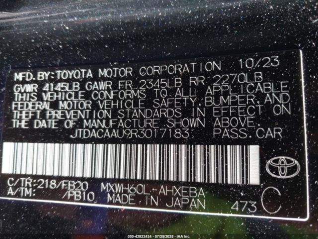 2024 TOYOTA PRIUS JTDACAAU9R3017183 Photo 8