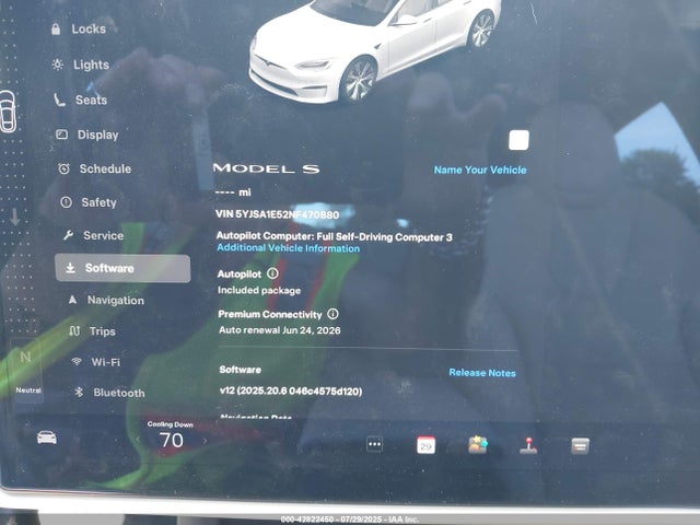 2022 TESLA MODEL S 5YJSA1E52NF470880 Photo 6