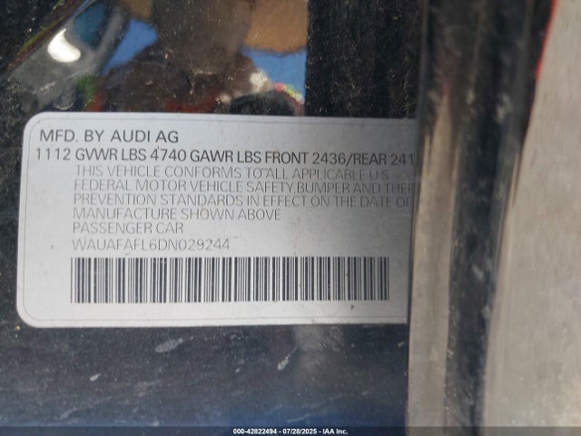 2013 AUDI A4 WAUAFAFL6DN029244 Photo 8