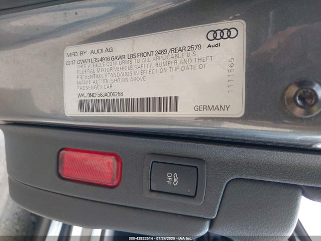 2018 AUDI A5 WAUBNCF58JA005258 Photo 8