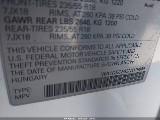 2022 AUDI Q3 WA1DECF32N1115040 Photo 8