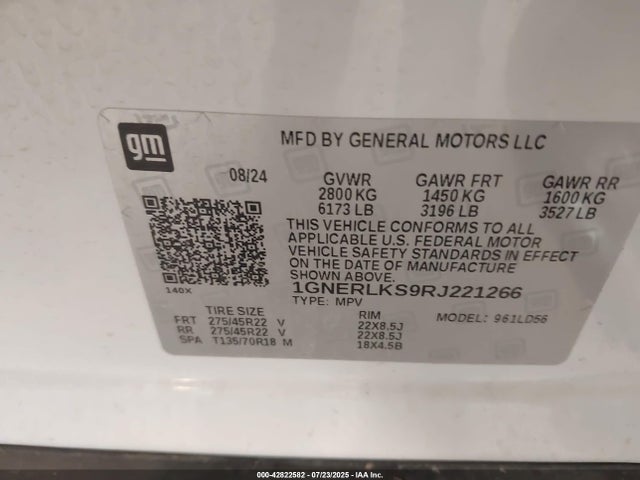 1GNERLKS9RJ221266 Chevrolet lk0