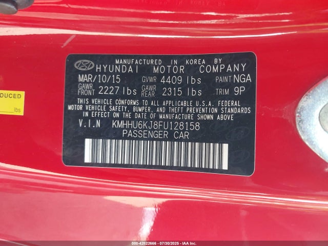 KMHHU6KJ8FU128158 Hyundai gdi lambda ii