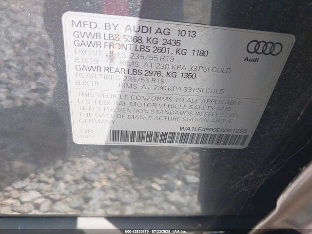 2014 AUDI Q5 WA1LFAFP0EA051256 Photo 8
