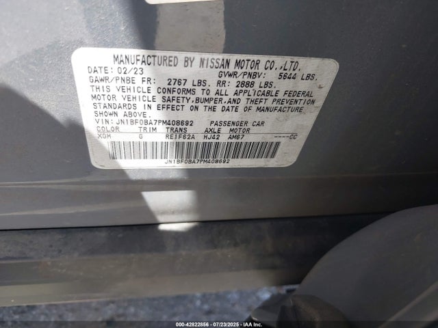 Nissan motor 2023 JN1BF0BA7PM408692 Image 9