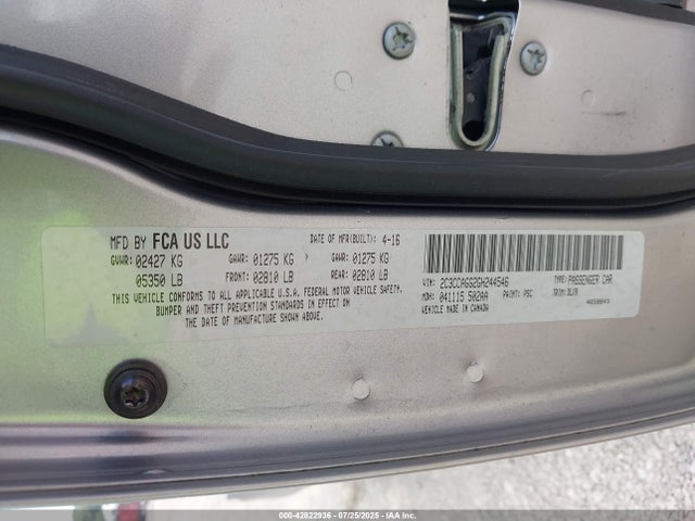 Aukcja sprzedaży 2016 Chrysler 300 300s, vin: 2C3CCAGG2GH244546, numer aukcji: 42822936