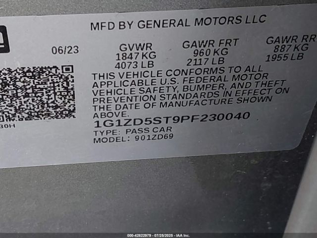 2023 CHEVROLET MALIBU 1G1ZD5ST9PF230040 Photo 8