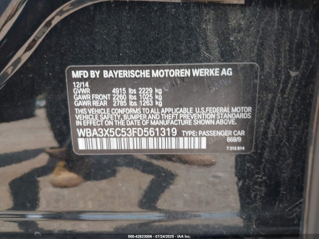 WBA3X5C53FD561319 BMW 2015