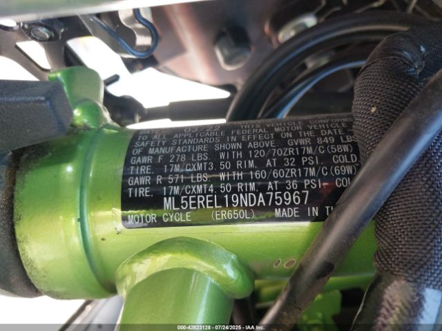 2022 KAWASAKI ER650 ML5EREL19NDA75967 Photo 9