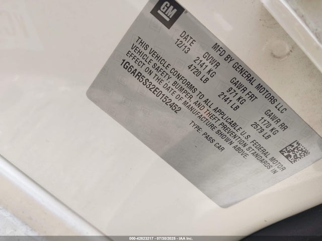 2014 CADILLAC CTS 1G6AR5S32E0152452 Photo 8