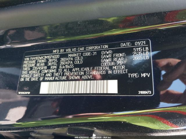 2021 VOLVO V60 CROSS COUNTRY YV4102WK3M1074020 Photo 8